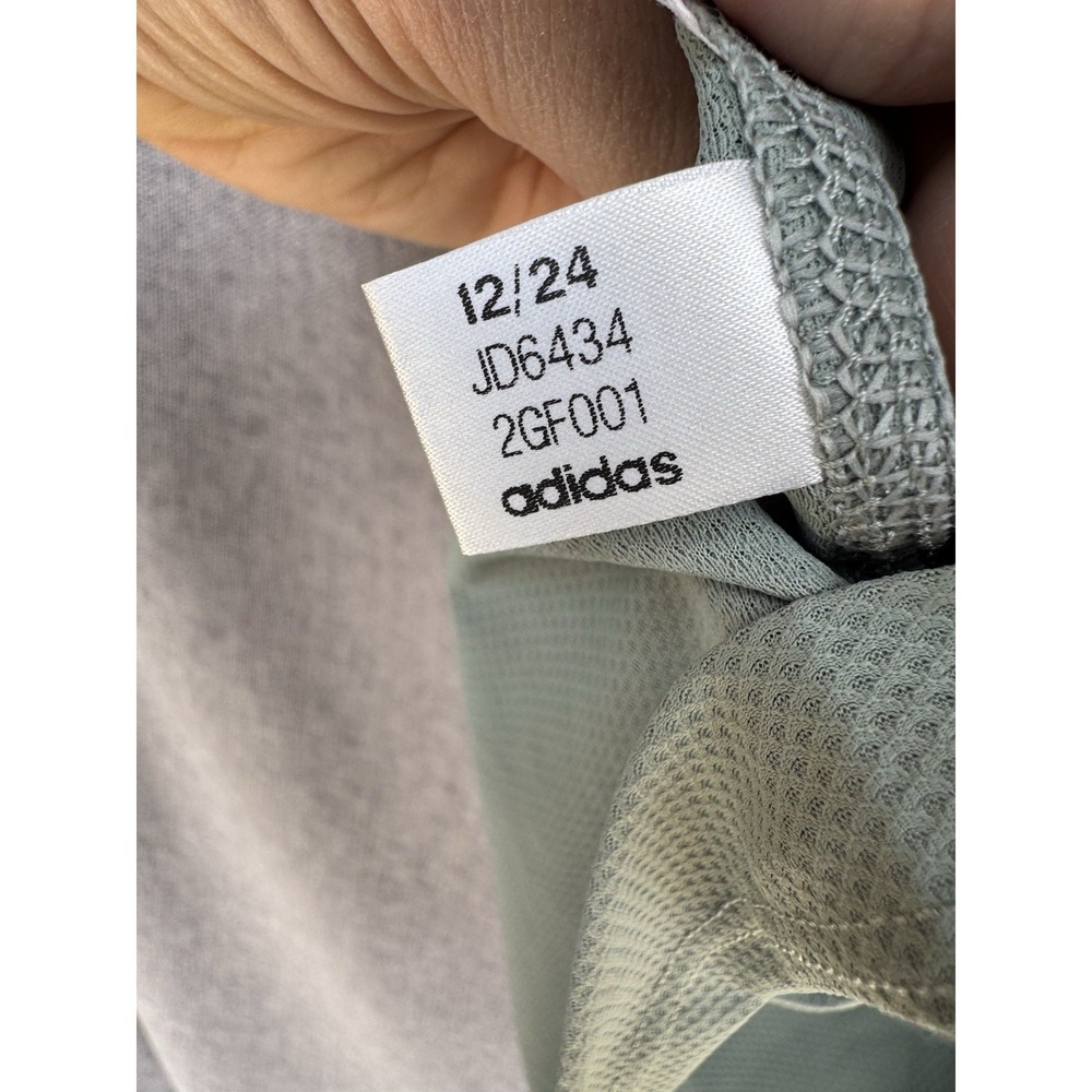 New Adidas Womens Lg OTR Running Carrera T Shirt Green Short Sleeve - Picture 6 of 6